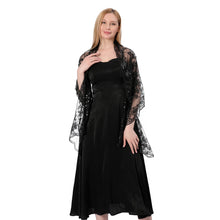 Load image into Gallery viewer, Black Sequin Shawl