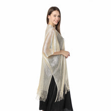 Load image into Gallery viewer, Champagne Gold Shimmer Sparkly Kimono Style Cardigan