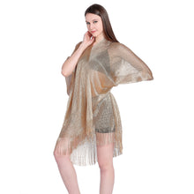 Load image into Gallery viewer, Copper Gold Shimmer Sparkly Kimono Style Cardigan