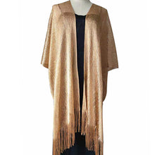 Load image into Gallery viewer, Copper Gold Shimmer Sparkly Kimono Style Cardigan