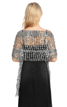 Load image into Gallery viewer, Grey Sequin Scarf