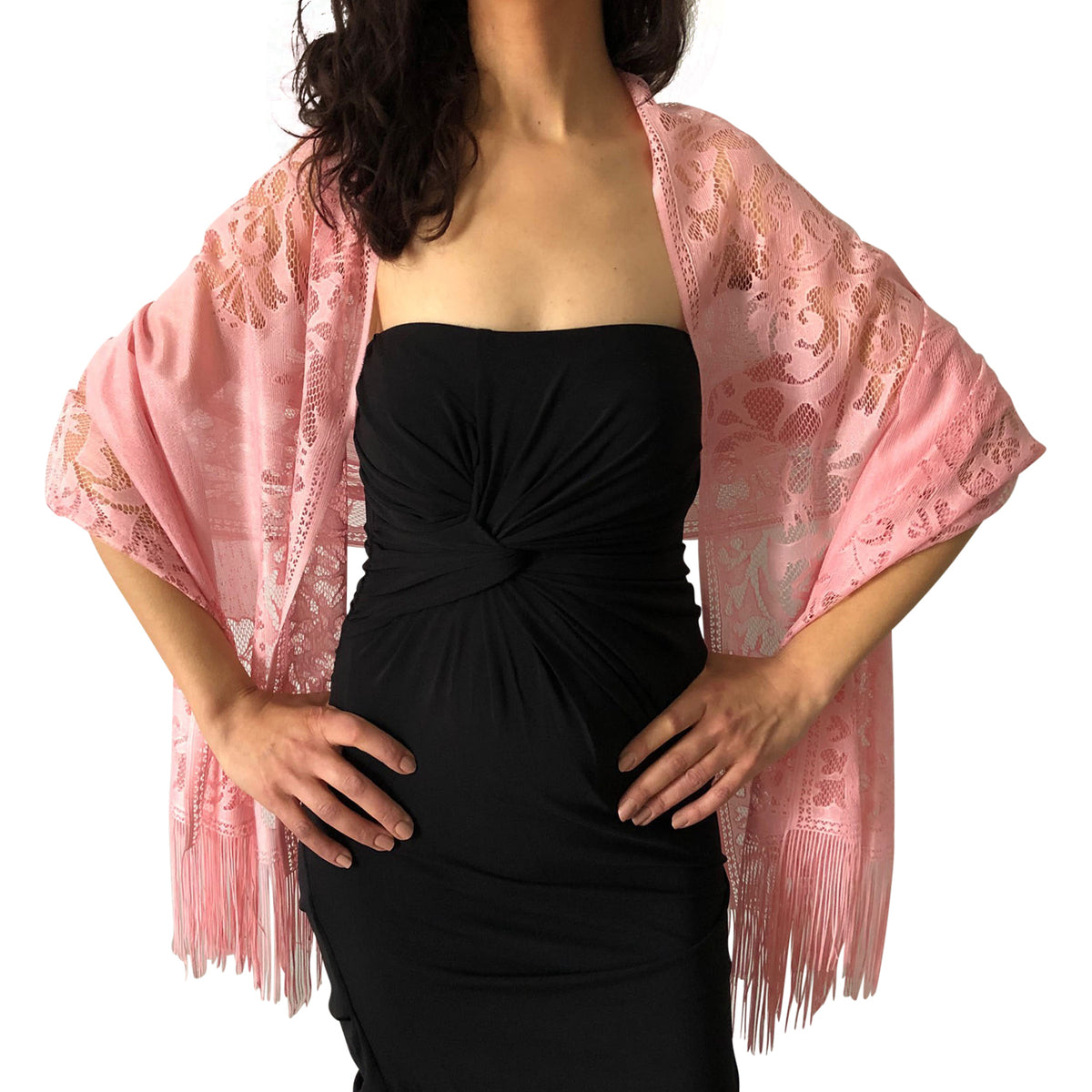 Pink Tulle Wedding Wrap Shawl Lace Pashmina Scarf Central Chic Pink Tulle Wedding Wrap Shawl Lace Pashmina Scarf Central Chic