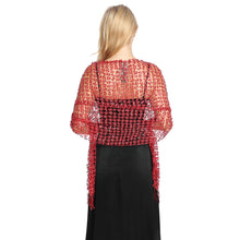 Load image into Gallery viewer, Red Sequin Scarf