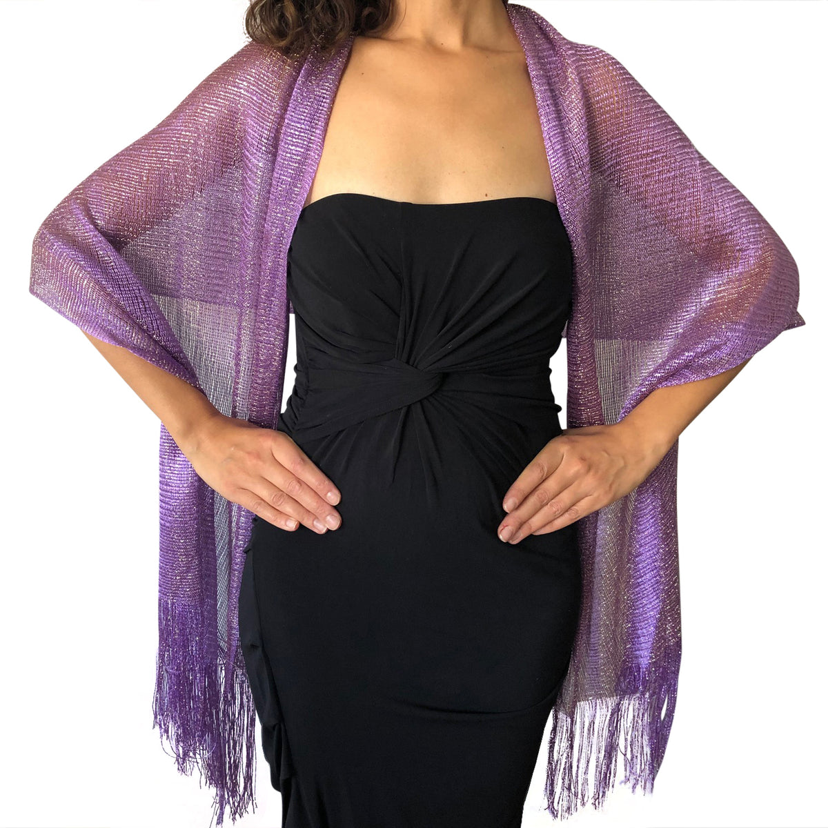 what color shawl to wear with purple dress Dark Purple Silk Organza Shawl  Anna Nieman Boutique