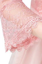 Load image into Gallery viewer, Dusky Pink Lace Open Cardigan