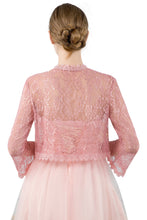 Load image into Gallery viewer, Dusky Pink Lace Open Cardigan