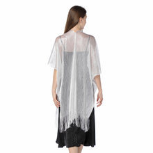 Load image into Gallery viewer, Light Silver Shimmer Sparkly Kimono Style Cardigan