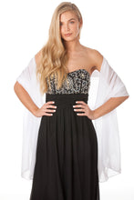 Load image into Gallery viewer, White Chiffon Shawl