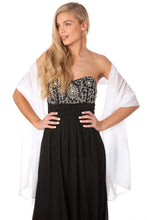 Load image into Gallery viewer, White Chiffon Shawl