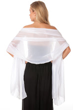 Load image into Gallery viewer, White Chiffon Shawl