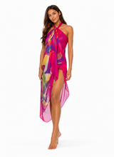 Load image into Gallery viewer, Pink Abstract Chiffon Sarong