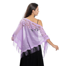 Load image into Gallery viewer, Champagne Lace Triangle Scarf