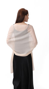 Champagne Large Silky Shimmer Pashmina Shawl
