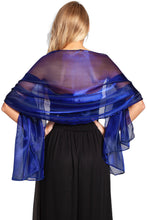 Load image into Gallery viewer, Navy Silky Wedding Shawl