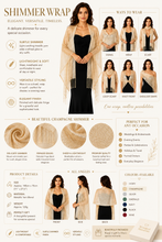 Load image into Gallery viewer, Champagne Gold Shimmer Shawl