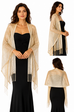 Load image into Gallery viewer, Ruby Red Shimmer Shawl