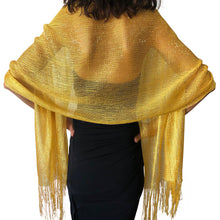 Load image into Gallery viewer, Champagne Gold Shimmer Shawl