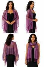 Load image into Gallery viewer, Ruby Red Shimmer Shawl