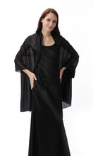 Load image into Gallery viewer, Black Large Silky Shimmer Pashmina Shawl