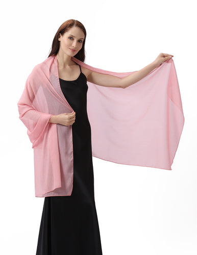 Pink Large Silky Shimmer Pashmina Shawl