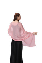 Load image into Gallery viewer, Pink Large Silky Shimmer Pashmina Shawl
