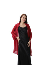 Load image into Gallery viewer, Red Large Silky Shimmer Pashmina Shawl