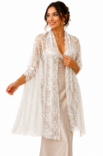 Load image into Gallery viewer, Champagne Lace &amp; Diamantes Shawl