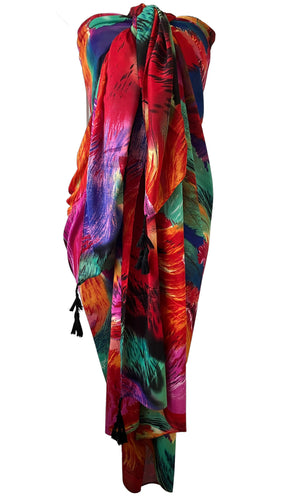 Brightly Coloured Large Beach Sarong