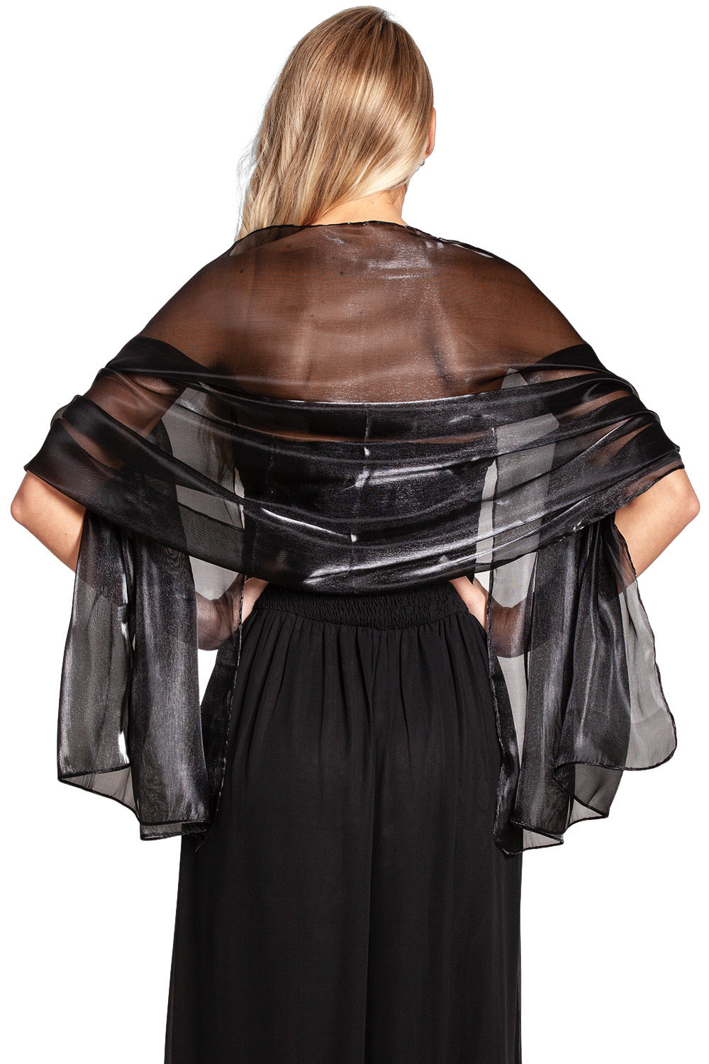 Black shawls and wraps for weddings and parties