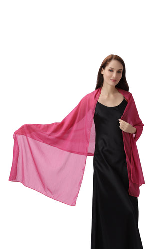 Hot Pink Large Silky Shimmer Pashmina Shawl