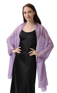 Lilac Large Silky Shimmer Pashmina Shawl