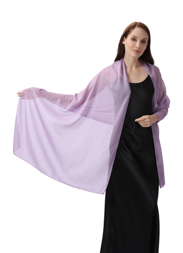 Lilac Large Silky Shimmer Pashmina Shawl