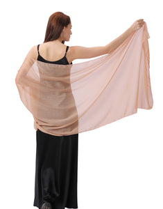 Mocha Large Silky Shimmer Pashmina Shawl