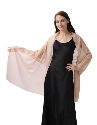 Mocha Large Silky Shimmer Pashmina Shawl