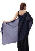 Load image into Gallery viewer, Navy Blue Large Silky Shimmer Pashmina Shawl