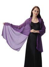 Load image into Gallery viewer, Purple Large Silky Shimmer Pashmina Shawl