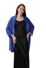Load image into Gallery viewer, Royal Blue Large Silky Shimmer Pashmina Shawl