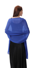 Load image into Gallery viewer, Royal Blue Large Silky Shimmer Pashmina Shawl