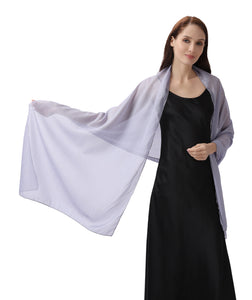 Silver Grey Large Silky Shimmer Pashmina Shawl