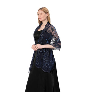 Blue Sequin Shawl