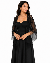 Load image into Gallery viewer, Champagne Lace Triangle Scarf