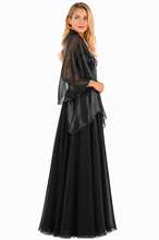 Load image into Gallery viewer, Iridescent Silky Black Shawl Pashmina