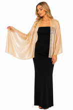 Load image into Gallery viewer, Iridescent Champagne Gold Pashmina Shawl