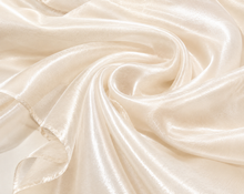 Load image into Gallery viewer, Silky Iridescent Ivory Pashmina Shawl