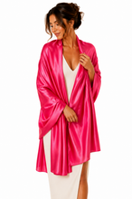 Load image into Gallery viewer, Large Silky Satin Hot Pink Pashmina