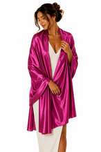 Load image into Gallery viewer, Large Silky Satin Plum Pashmina