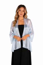 Load image into Gallery viewer, Light Blue Silky Wedding Wrap