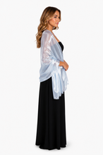 Load image into Gallery viewer, Light Blue Silky Wedding Wrap