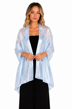 Load image into Gallery viewer, Light Blue Silky Wedding Wrap