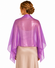 Load image into Gallery viewer, Silky Iridescent Plum Wedding Shawl